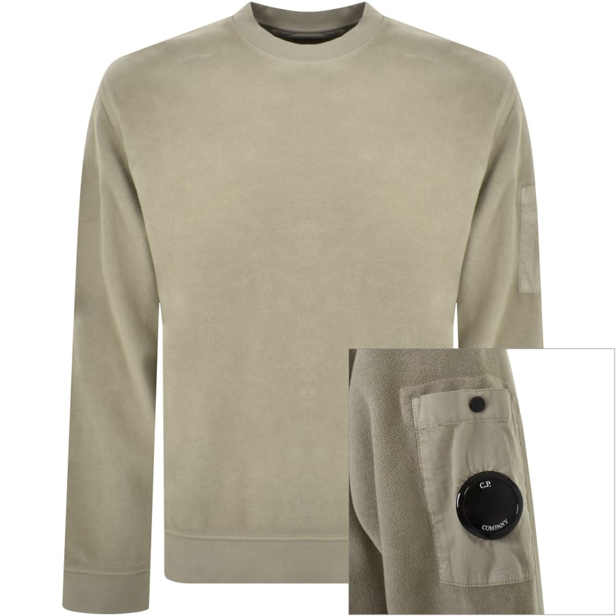 CP Company Emerized Diagonal Sweatshirt Khaki